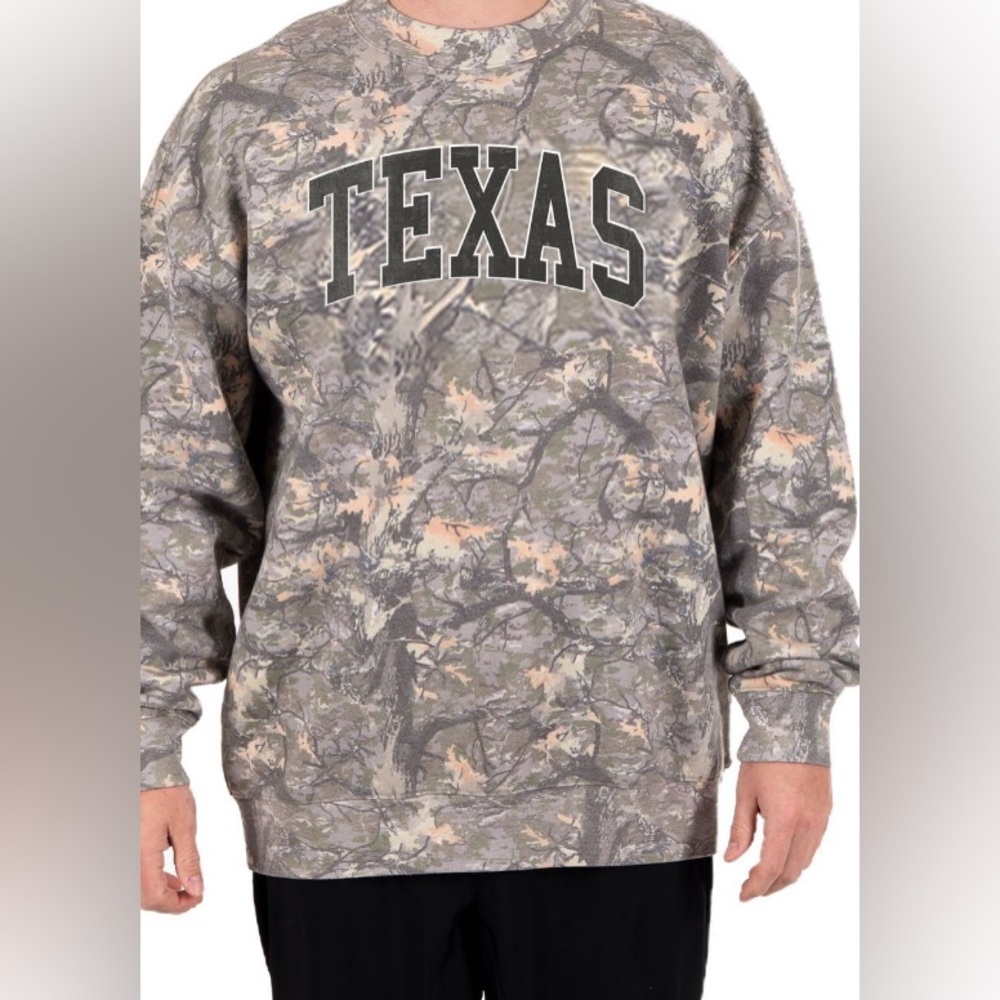 NWT State of Mind Camouflage Crewneck Sweatshirt size XXL